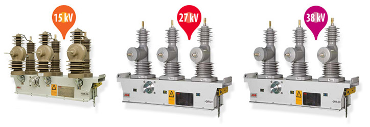 Reconectadores trifásicos de la serie OVR - 15/27/38 kV